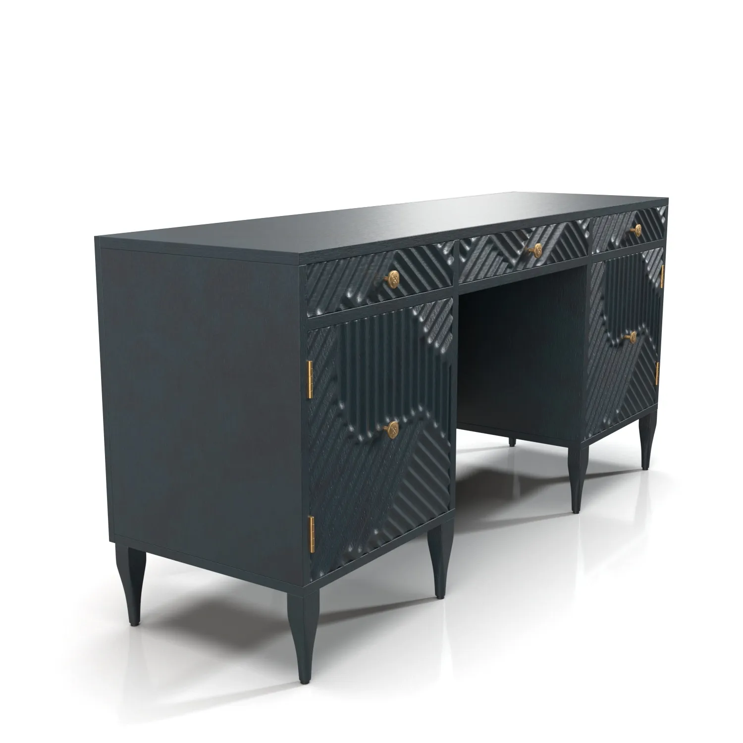 Handcarved Paje Executive Desk PBR 3D Model_03